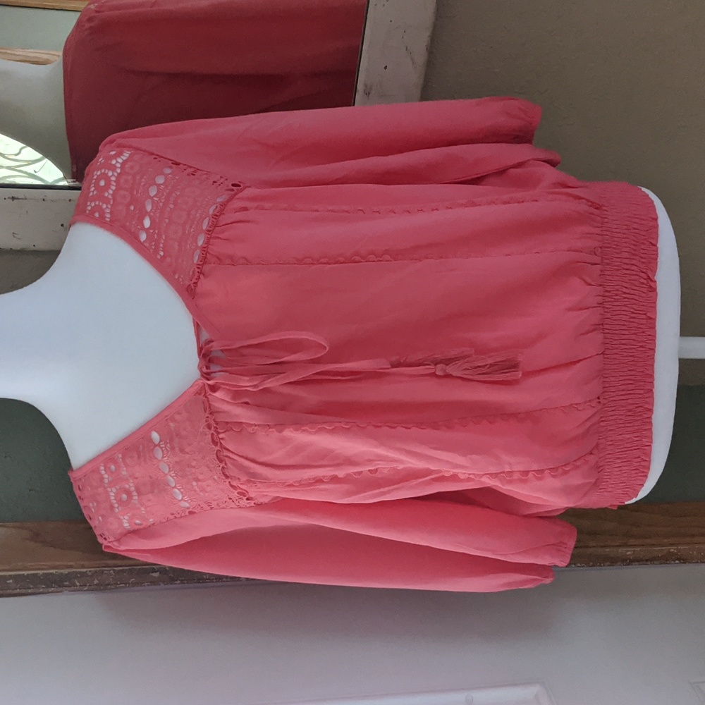 Reece Coral Blouse Sz Md